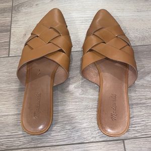 Madewell leather woven slides